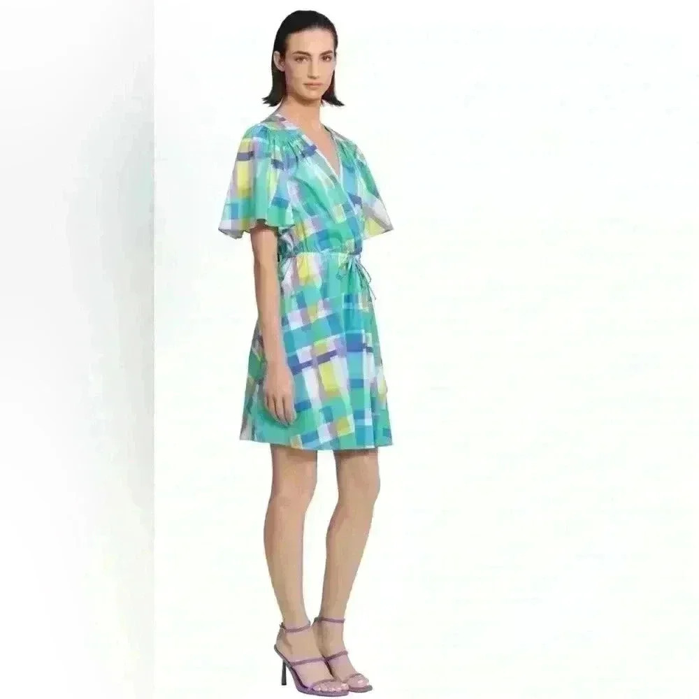 Donna Morgan Women’s Plaid Marina Mini Dress Size Medium